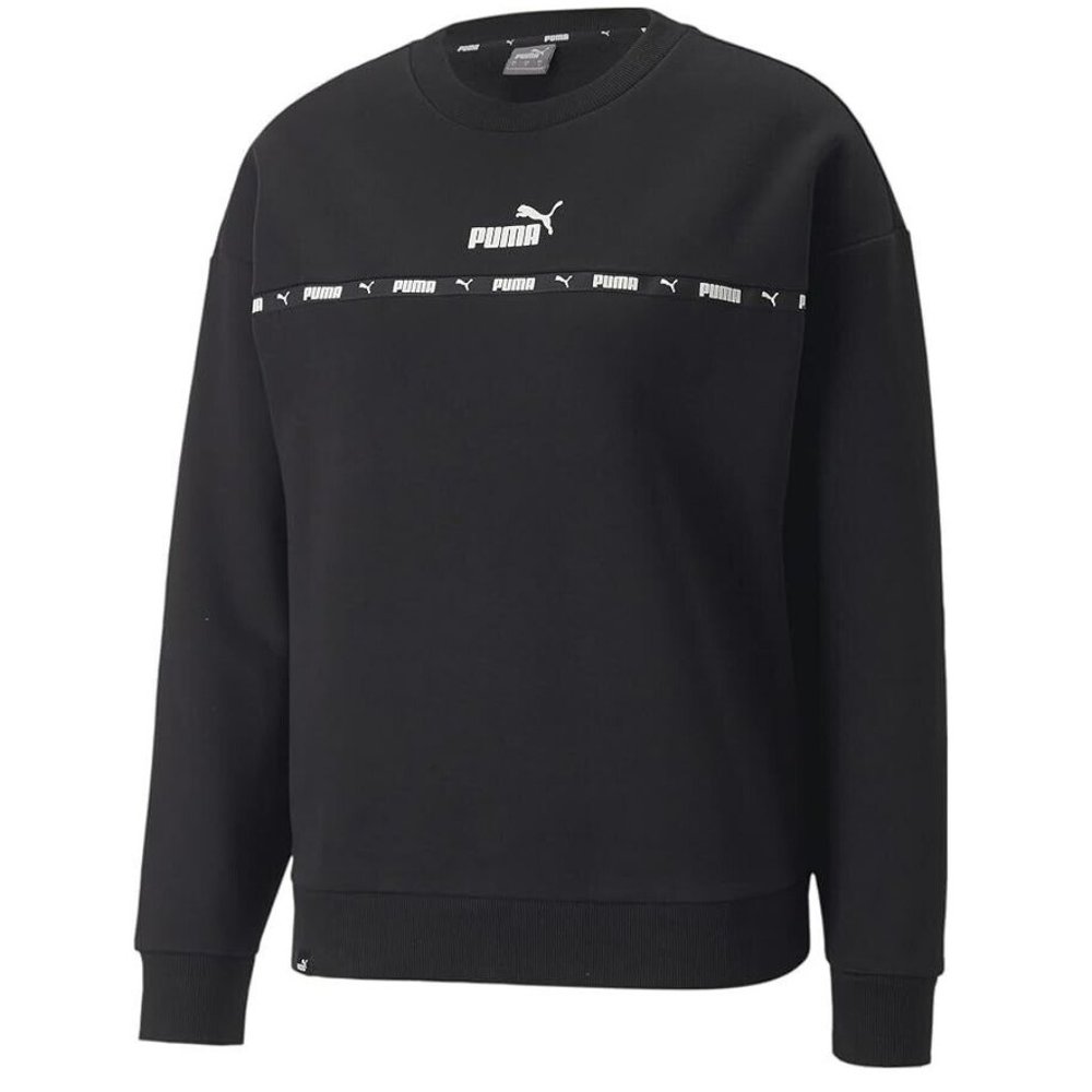 NWT Puma Womens Midweight French Terry Sweatshirt Black Size 2XL $60 AA26